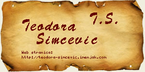 Teodora Simčević vizit kartica